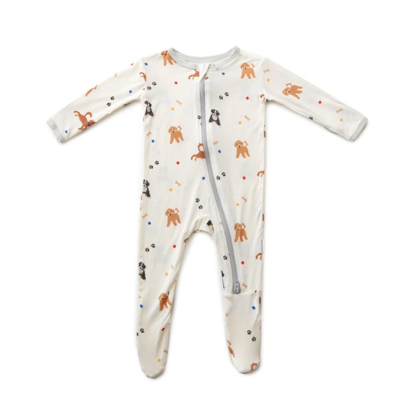 Bamboo Little Soft Baby Footie Pajamas - Newborn, Infant Sleepers, Zipper, 95% Viscose derived from Bamboo and 5% Spandex, Imported - Image 1