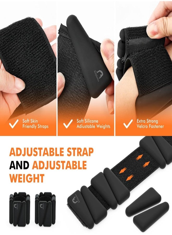Bodylastics Adjustable Ankle & Wrist Weights 4 lb Pair (2 lb Each) - Silicone, Sweat-Resistant for Arms & Legs - Perfect for Jogging, Walking, Physiotherapy, Cardio, Yoga & Strength Training - Image 3