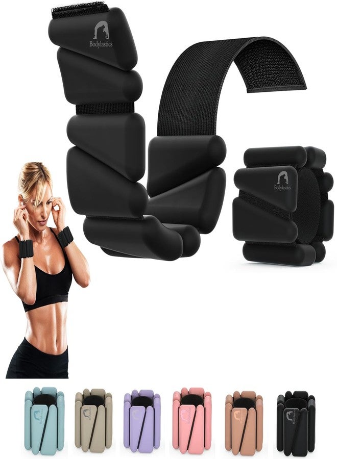 Bodylastics Adjustable Ankle & Wrist Weights 4 lb Pair (2 lb Each) - Silicone, Sweat-Resistant for Arms & Legs - Perfect for Jogging, Walking, Physiotherapy, Cardio, Yoga & Strength Training - Image 1