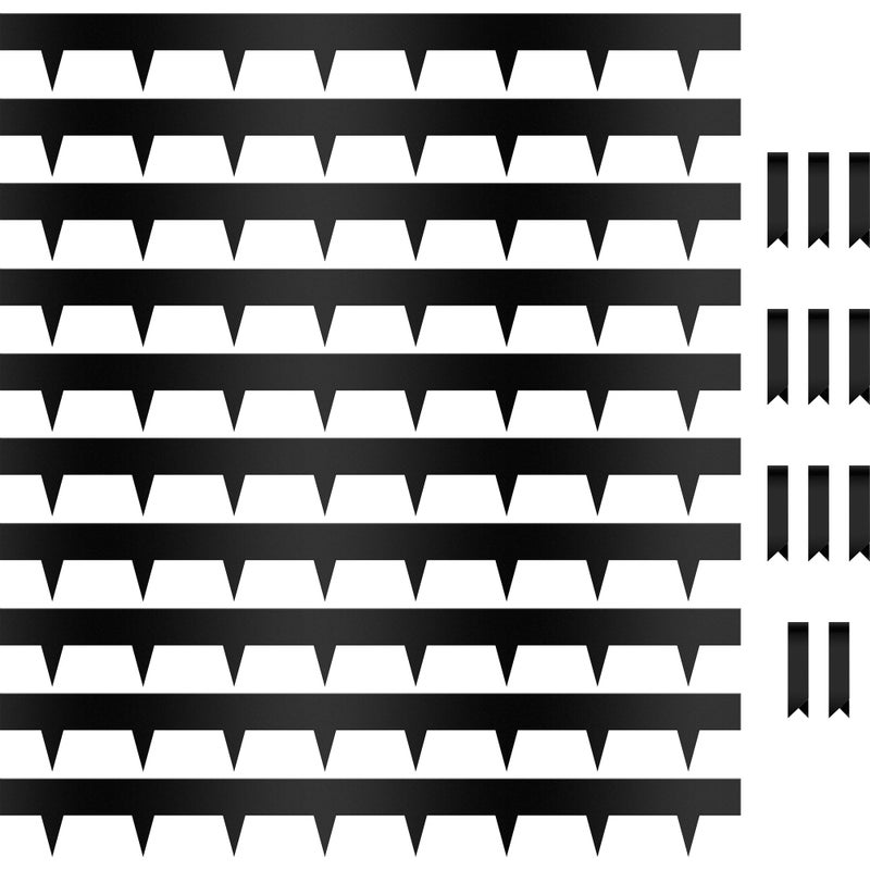 Worth Garden 10-Pack Galvanized Steel Landscape Lawn Edging - 4.5in H Black Powder Coated Bendable Metal Strips - Hammer-in Edging Border w/ 11 Clips - Yard Pathway Divider (33Ft Total) - Image 1