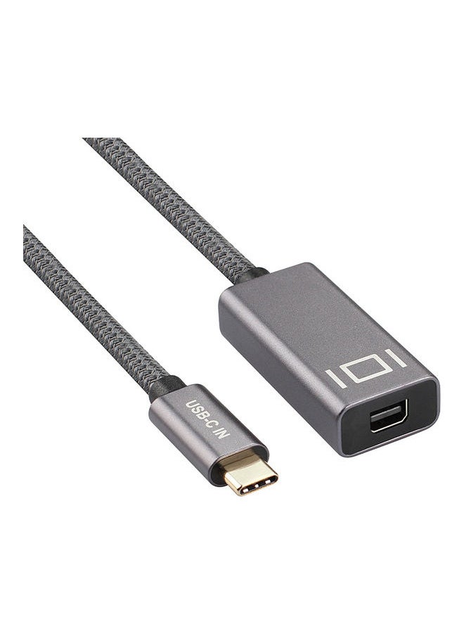 NIBEMINENT USB3.1 Type-C Male to Mini DP Female Cable Grey  - Image 4