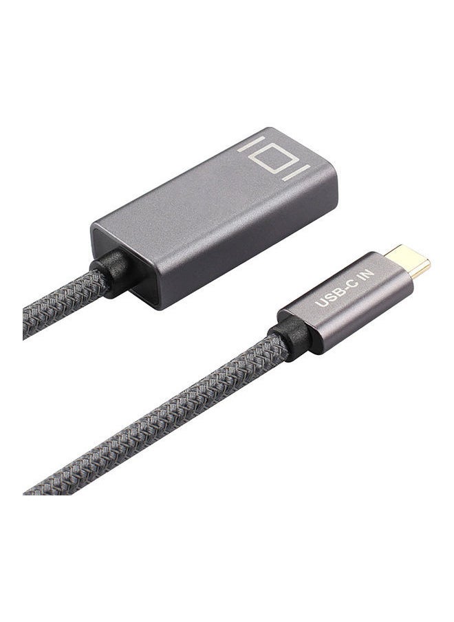 NIBEMINENT USB3.1 Type-C Male to Mini DP Female Cable Grey  - Image 3
