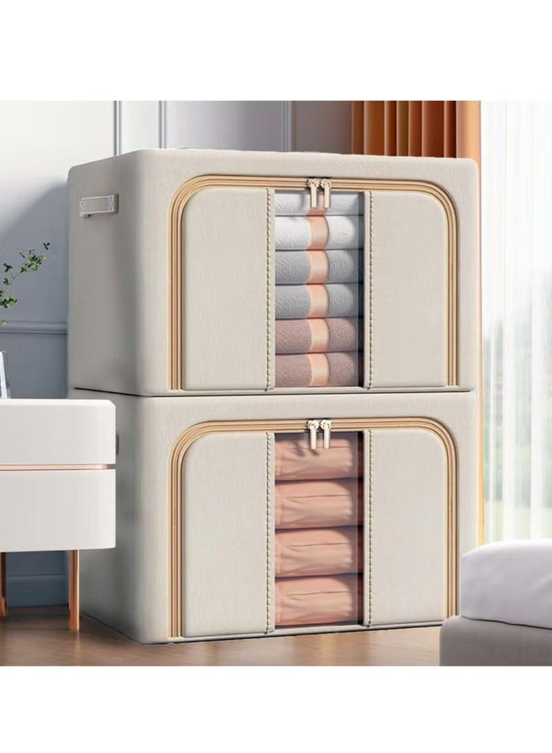 SenRan 66L Oxford Fabric Foldable Storage Box with Lid - Image 2
