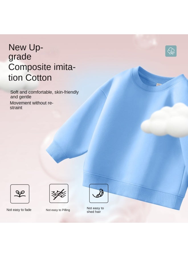 Badibadi National Trend Hot Sale】children's Round Neck Sweatshirt, Boys And Girls' Autumn Top, Thin Sports Pullover For Kids - Image 3