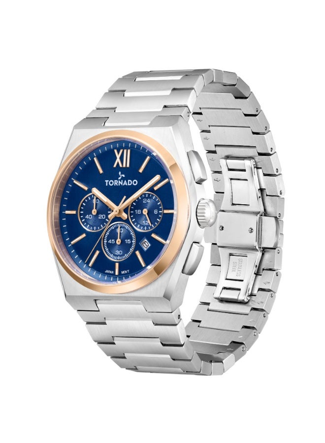 TORNADO Men's Stainless Steel Multi Function Watch T24105-KBSN - 44.5 mm - Image 2