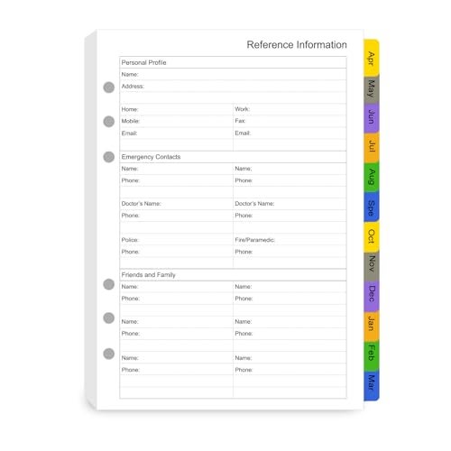 Tiankool 2026-27 Planner Refill for A5 6-Ring Binder,Weekly & Monthly Planner Inserts Runs from Apr 2026 to Jun 2027, 5-3/4" x 8-1/4" - Image 2