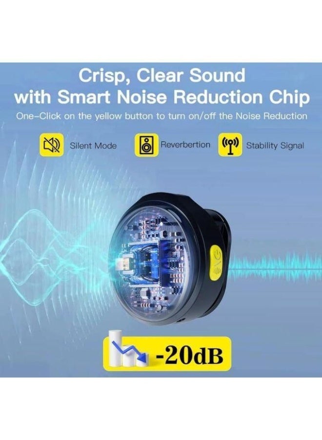 PD - Wireless Lavalier Microphone - Clip-On - Type-C - 1 Receiver Type-C - for Broadcasting - Black - Image 5