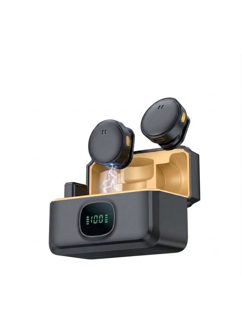 PD - Wireless Lavalier Microphone - Clip-On - Type-C - 1 Receiver Type-C - for Broadcasting - Black - Image 1