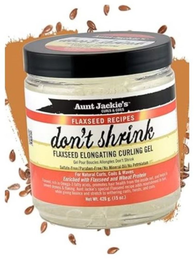 Aunt Jackie's Flaxseed Recipes Don't Shrink Elongating Hair Curling Gel 426 grams  - Image 1