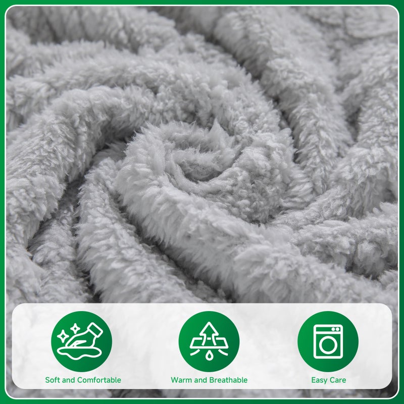 OHSIO Couch Cushion Covers, Super Soft Thicker Fleece Sofa Cover Stretch Sectional Sofa Slipcover Washable Pet Friendly Anti-Slip Stain Resistant Furniture Cover for Home(1 Back Cover,Light Gray) - Image 3