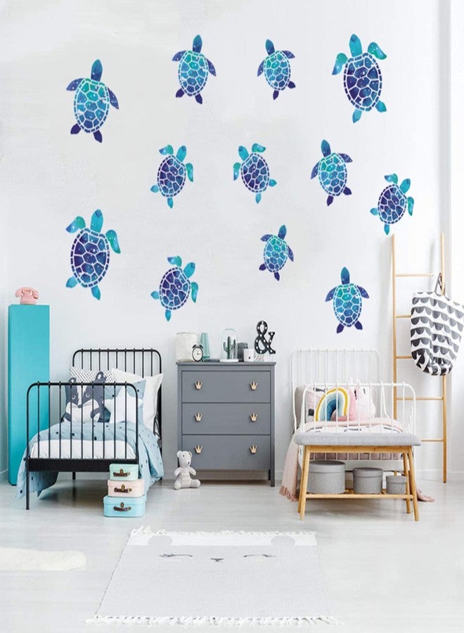 DGBRSM 12pcs Sea Turtle Vinyl Stickers Underwater Ocean Decals Waterproof Wall Sticker Home and Bedroom Decoration, DIY Accessories, Blue - Image 5
