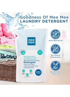 mee mee Mee Mee Mild Baby Liquid Laundry Detergent hypoallergenic free ph balanced food grade (500 ml - Refill Pack)  - Image 4