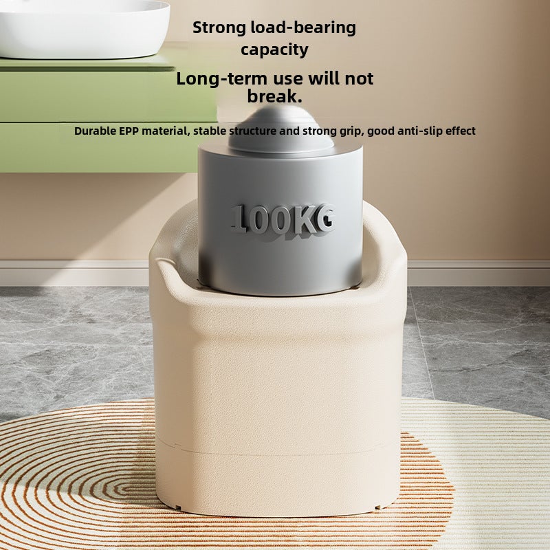 Bathing Chair: Beige Base, Anti-Slip Stability - EPP Comfort Durability, Bath Seat for Elderly, Pregnant Women and Home Bathroom Use - Image 5