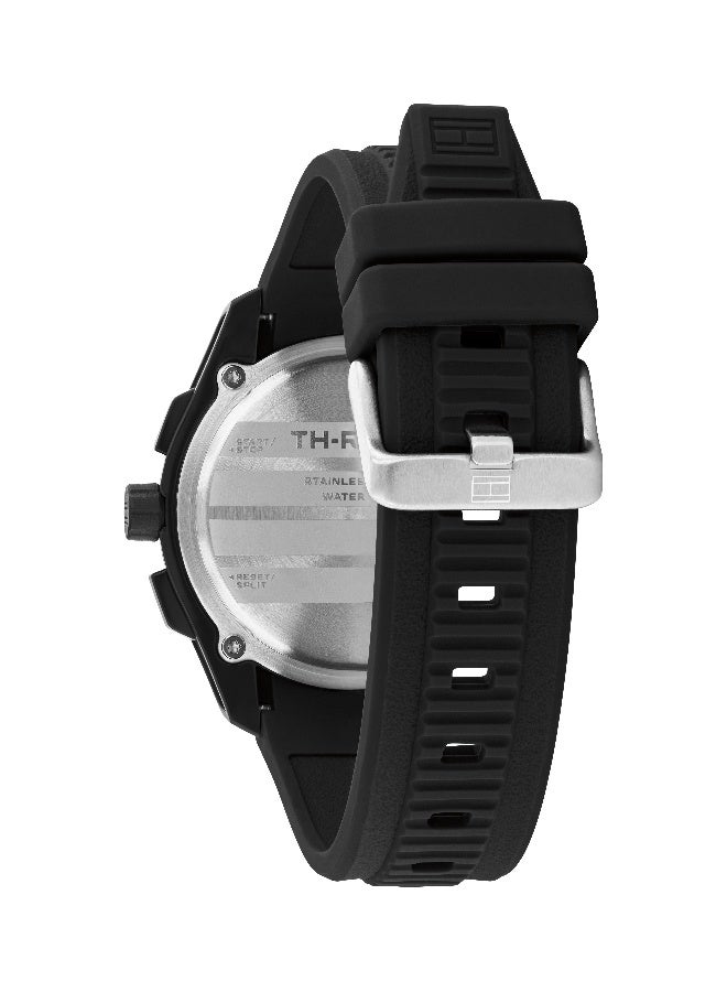Tommy Hilfiger Men's Chronograph Watch with Black Dial and Black Silicone Strap - 1792233 - Image 3