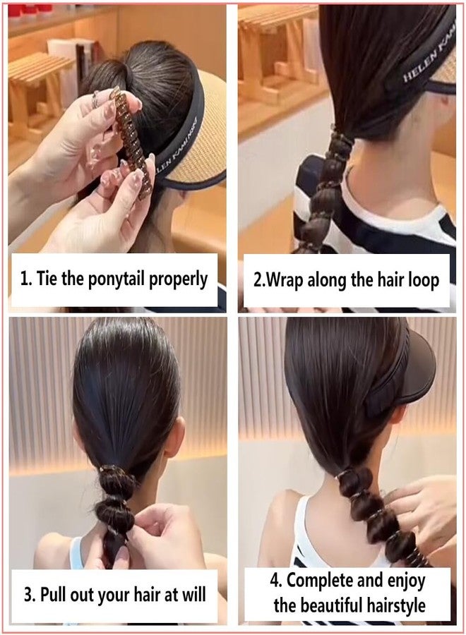 IPEWOEF 6pcs Spiral Telephone Wire Hair Ties - Elastic Coil Phone Cord Ponytail Holders for Thick Hair, Solid Colors, Fashion Hair Accessories for Women and Girls - Image 3