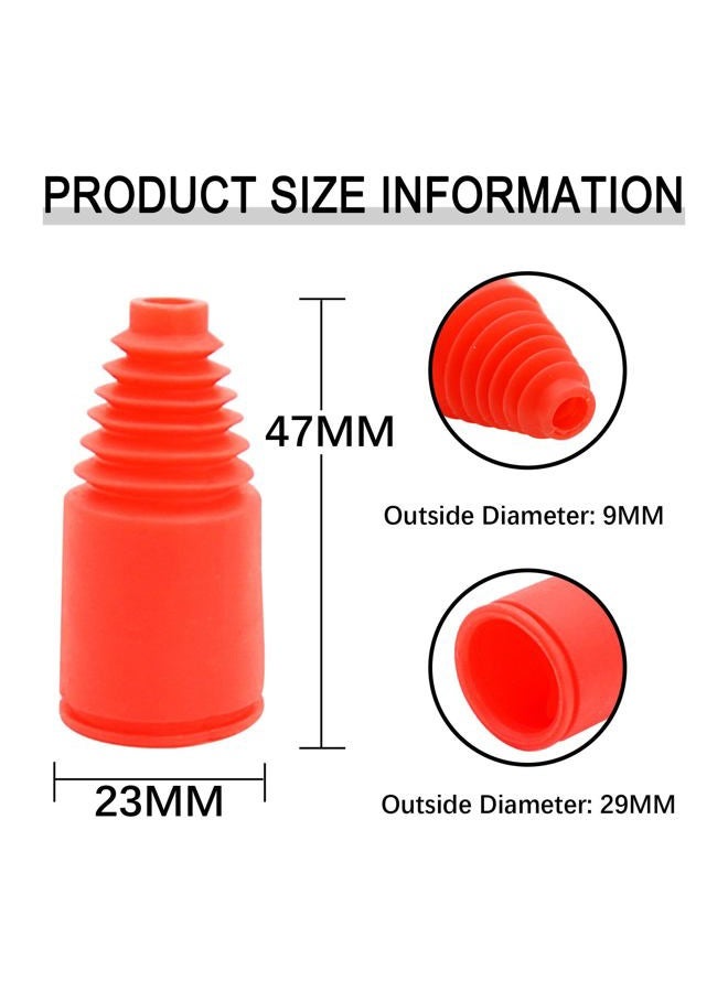 FLMLF Axle Boot 4PCS Quality Rubber 23 x 47mm Shock Boot Red Half-Shaft Dust Cover for 1:5 RC Remote Car Hpi Baja Rovan King Motor 5B 5T 5SC - Image 2