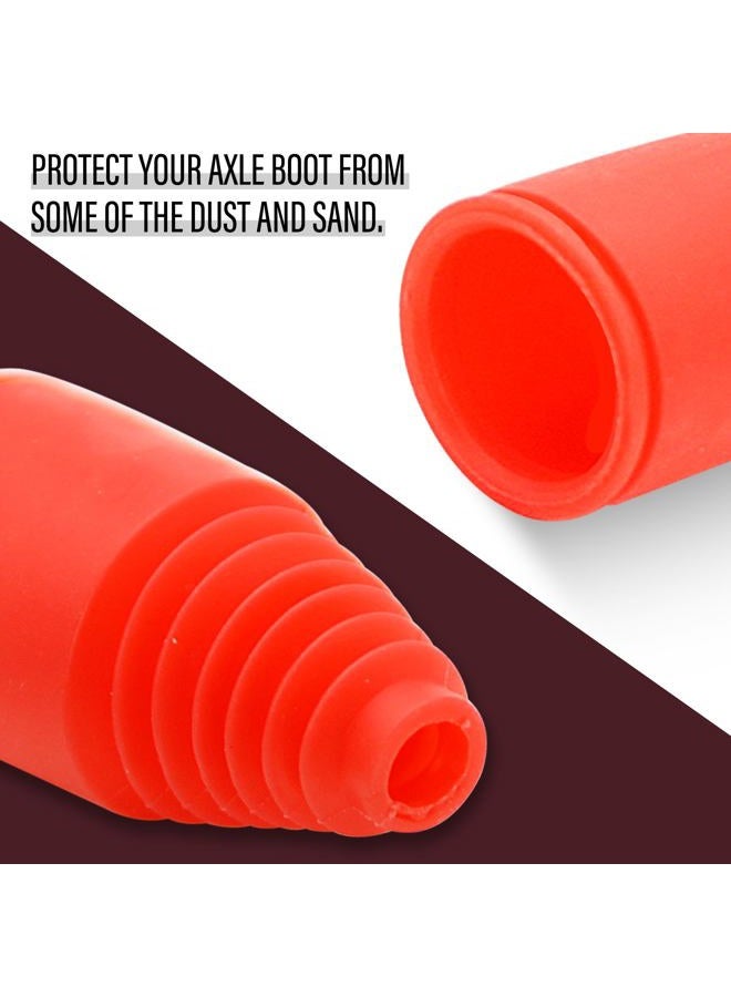 FLMLF Axle Boot 4PCS Quality Rubber 23 x 47mm Shock Boot Red Half-Shaft Dust Cover for 1:5 RC Remote Car Hpi Baja Rovan King Motor 5B 5T 5SC - Image 4