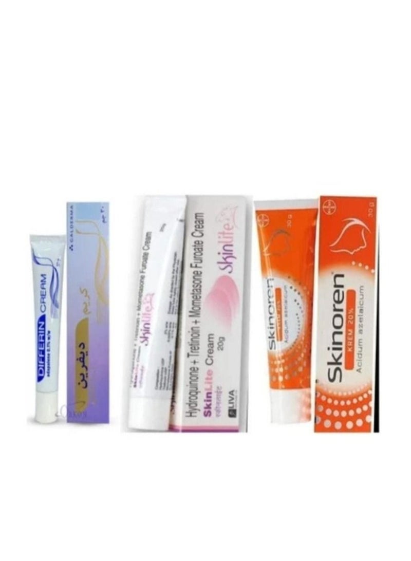 Skin care set of three pieces