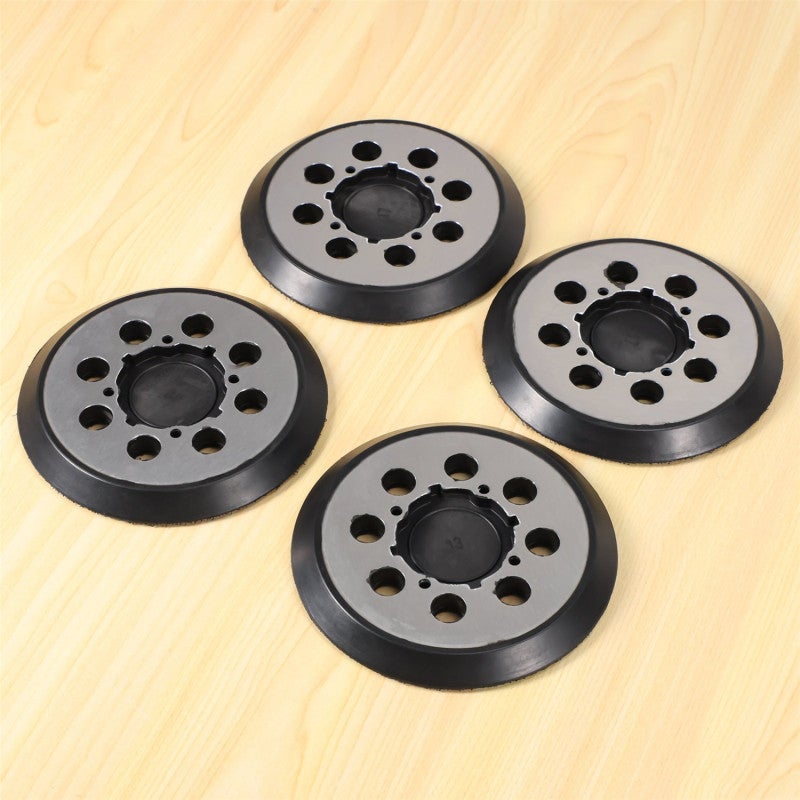 Orbital Sander Replacement Pad: 4 Pack 8 Hole Metal Backing - Thickened Durable Design High-Density Hook Loop for Flat Surface Sanding, Easy Installation - Image 5