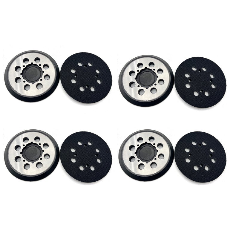 Orbital Sander Replacement Pad: 4 Pack 8 Hole Metal Backing - Thickened Durable Design High-Density Hook Loop for Flat Surface Sanding, Easy Installation - Image 1