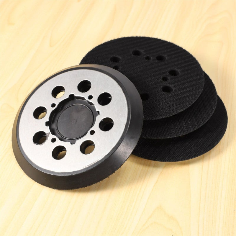 Orbital Sander Replacement Pad: 4 Pack 8 Hole Metal Backing - Thickened Durable Design High-Density Hook Loop for Flat Surface Sanding, Easy Installation - Image 2