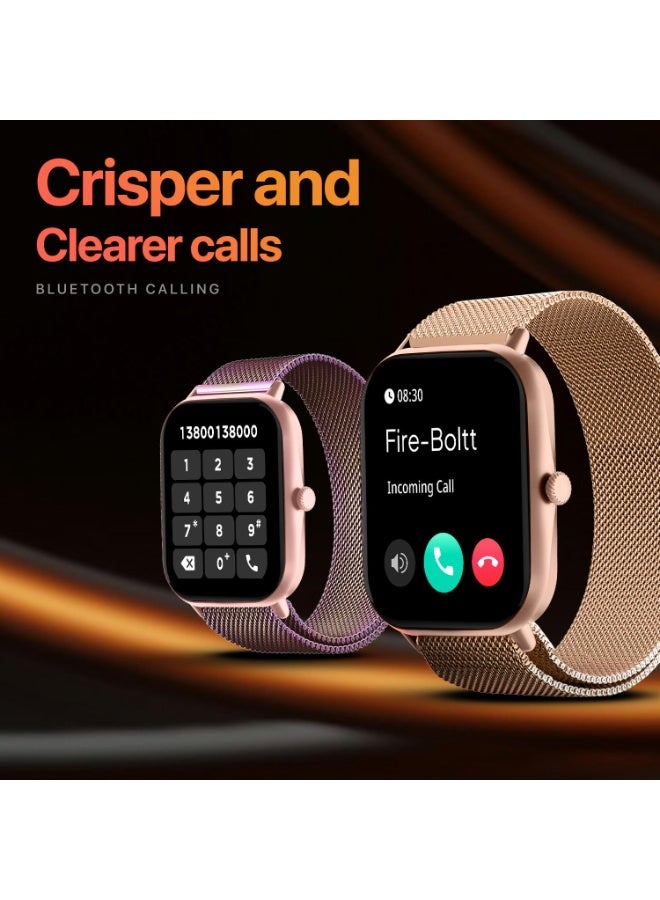 Fire-Boltt Ninja Call Pro Max Ultra Bluetooth Calling Smart Watch, 2.01" HD Display, 120+ Sports Modes, Health Suite, AI Voice Assistance, SpO2 Smartwatch for Men & Women - Rainbow Link - Image 4