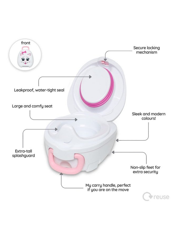 My Carry Potty - Cat Travel Potty, Award-Winning Portable Toddler Toilet Seat for Kids to Take Everywhere - Image 3