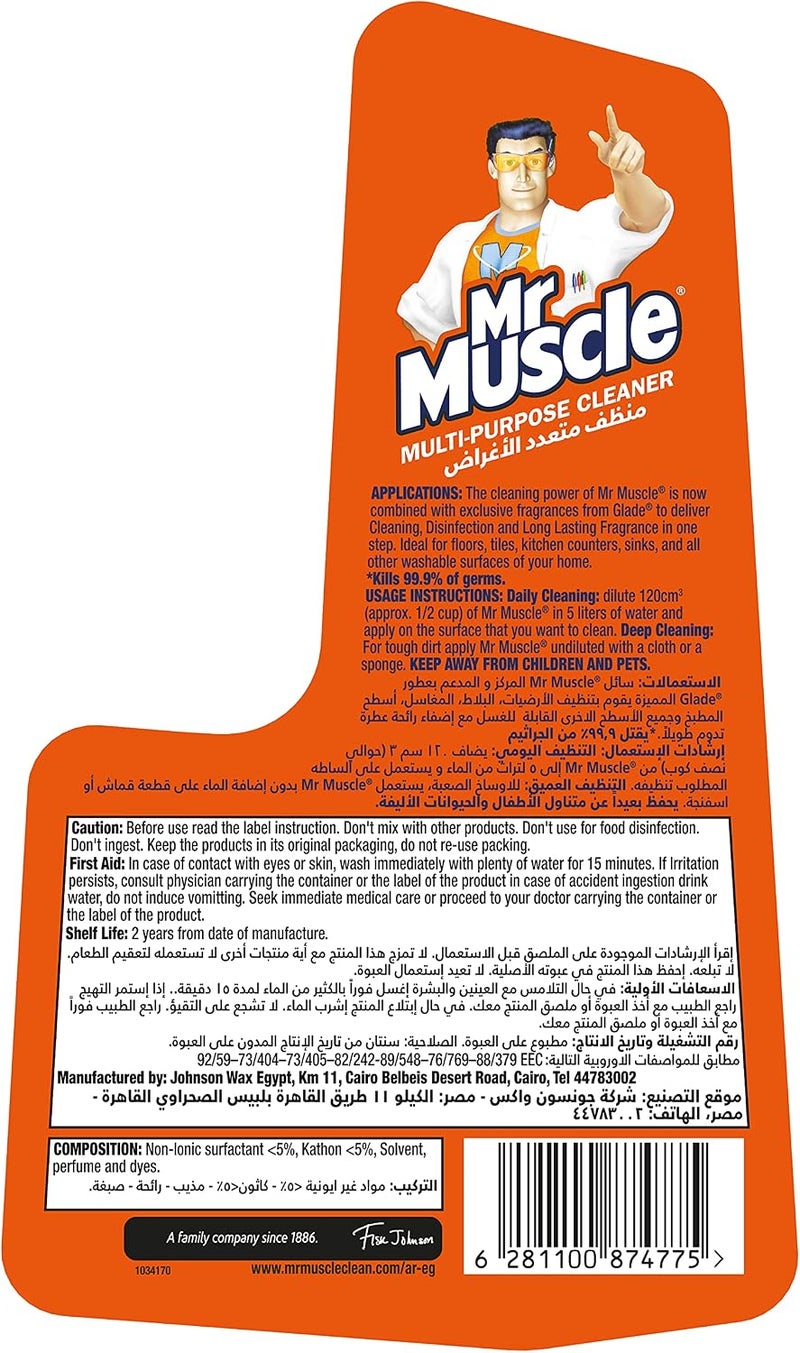Mr Muscle Mr. Muscle Lavender Multi-Purpose Floor Cleaner, 1L - Image 2