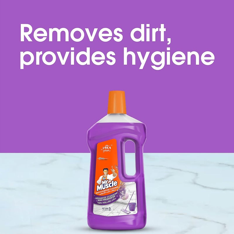 Mr Muscle Mr. Muscle Lavender Multi-Purpose Floor Cleaner, 1L - Image 3