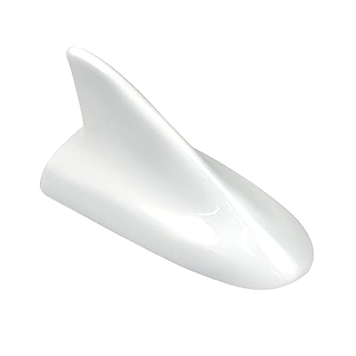 idain Auto Car Shark Fin Universal Roof Antenna Dummy Aerial for Decoration ONLY (White) - Image 1