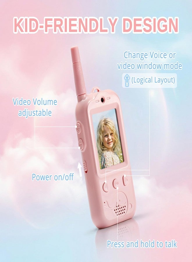 أجهزة اتصال لاسلكي فيديو Radioddity KiddoTalk V1 للأطفال، ألعاب للأولاد والبنات، جهاز اتصال لاسلكي ثنائي الاتجاه قابل لإعادة الشحن بعيد المدى، مع 4 أوضاع فيديو ممتعة ومؤثرات صوتية، هدية عيد ميلاد للأطفال من عمر 3 إلى 12 سنة، عبوة من قطعتين - Image 3