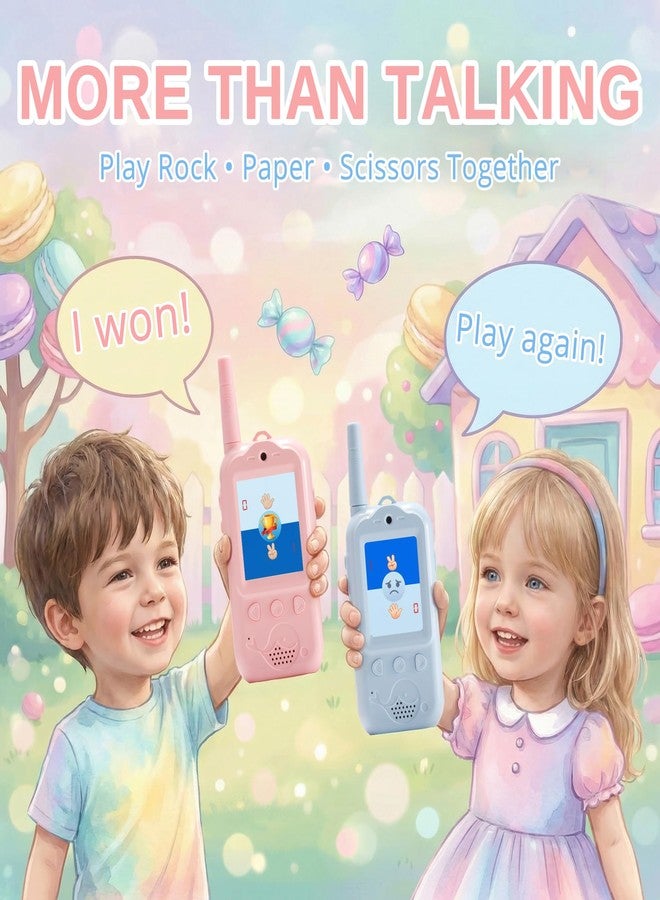 أجهزة اتصال لاسلكي فيديو Radioddity KiddoTalk V1 للأطفال، ألعاب للأولاد والبنات، جهاز اتصال لاسلكي ثنائي الاتجاه قابل لإعادة الشحن بعيد المدى، مع 4 أوضاع فيديو ممتعة ومؤثرات صوتية، هدية عيد ميلاد للأطفال من عمر 3 إلى 12 سنة، عبوة من قطعتين - Image 5