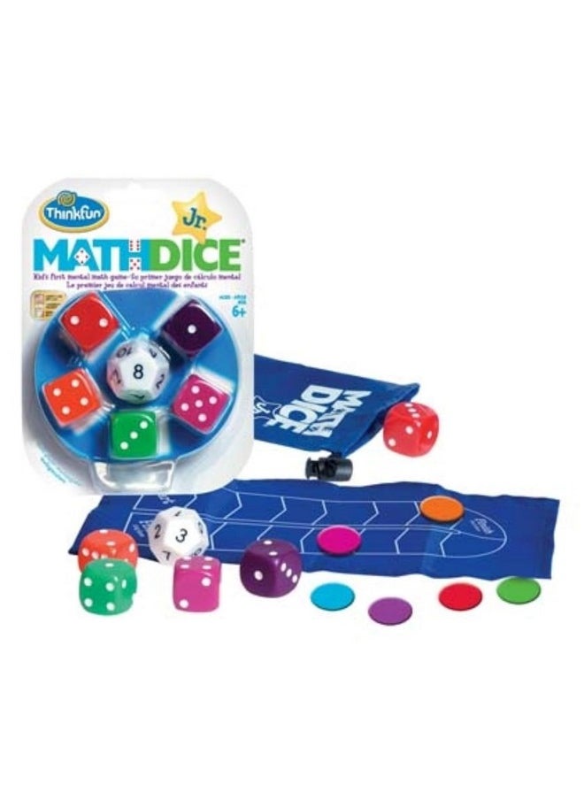 thinkfun ThinkFun Math Dice Junior Game - Engaging Math Skills Builder | Perfect for Kids Aged 6+ | Aids in Mental Agility | Toy of the Year Nominee  - Image 1