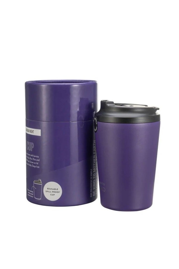 made by Fressko Fressko 12oz Ceramic Interior Coffee Cup Camino – Arabian Night – Insulated Reusable Travel Coffee Mug, Espresso Cup, Latte Cup, Barista Cup with Leak-Proof Lid – Midnight Blue - Image 1