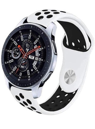 Silicone Band 20mm, Waterproof Soft Silicone Sport Band for Samsung Gear Sport/Samsung Watch 4/5/5 Pro/S2 Classic/Active 2 44/40mm/Amazfit GTS4/GTS3, by TenTech - black & white - pzsku/Z406CFE34F648AA4050C1Z/45/_/1714226761/9e547a5e-4398-4c00-bce0-d2c22f2f42f6