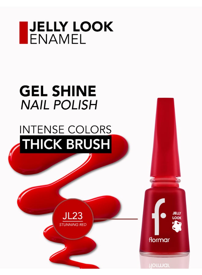flormar Jelly Look Nail Enamel - JL23 Stunning Red - Image 4
