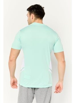 Adidas Men Sportswear Fit Short Sleeve Training Jersey, Mint  - Image 3