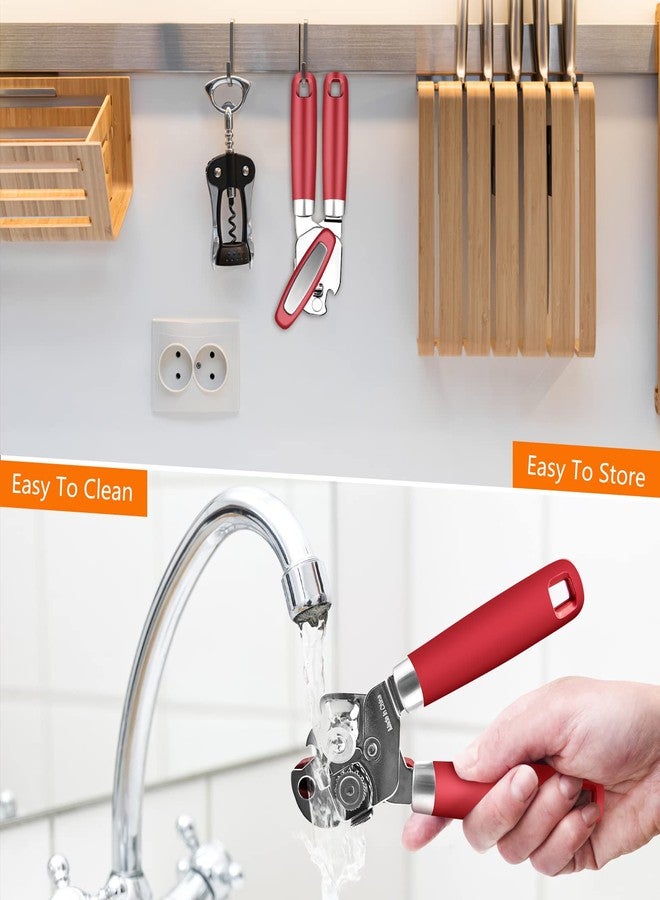 OUTWAY Can Opener,Professional 3-In-1 Multifunctional Manual Can Openers Bottle Opener,Kitchen Durable Stainless Steel Heavy Duty Can Opener Smooth Edge for Kitchen Seniors Friendly - Image 4