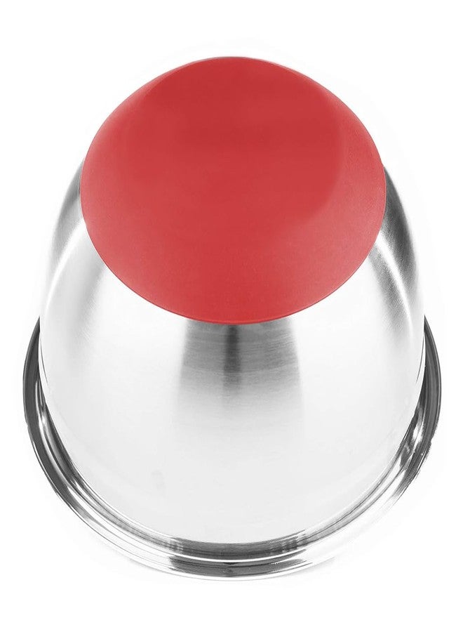 Fitzroy and Fox Non-Slip Stainless Steel Mixing Bowls with Lids, Set of 5, Red - Image 2
