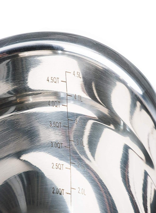 Fitzroy and Fox Non-Slip Stainless Steel Mixing Bowls with Lids, Set of 5, Red - Image 5