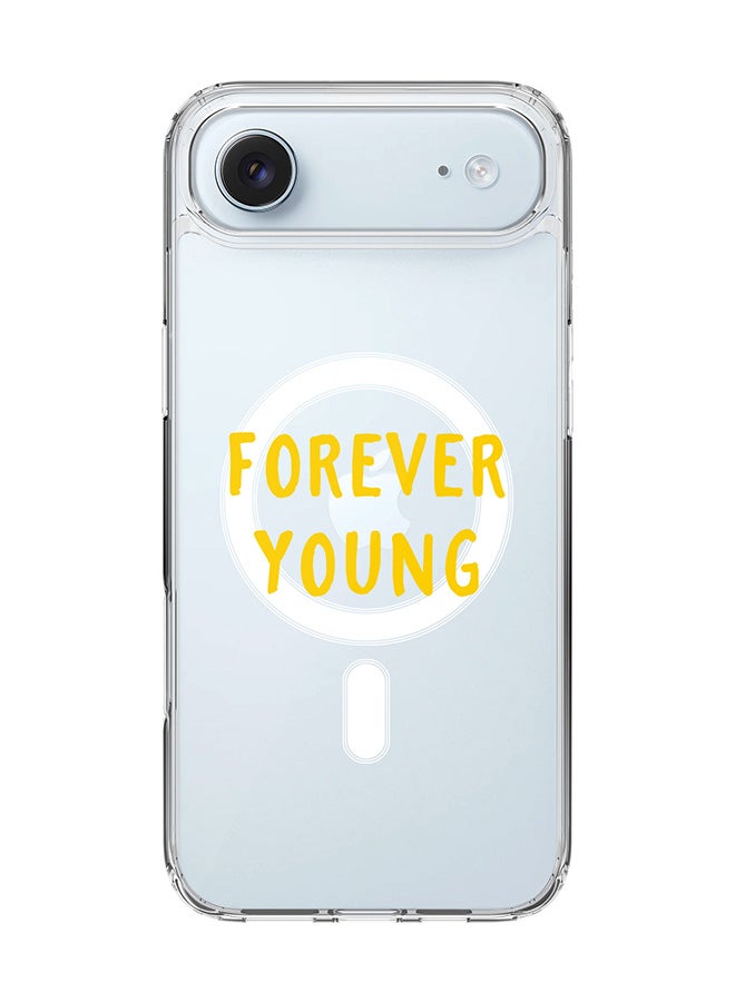 Stylizedd Classic Clear MagSafe Case for iPhone 17 Air , Hybrid Soft Case Flexible Edges Anti Drop TPU PC Gel Thin Transparent Cover [ Designed for iPhone 17 Air ] - Forever young