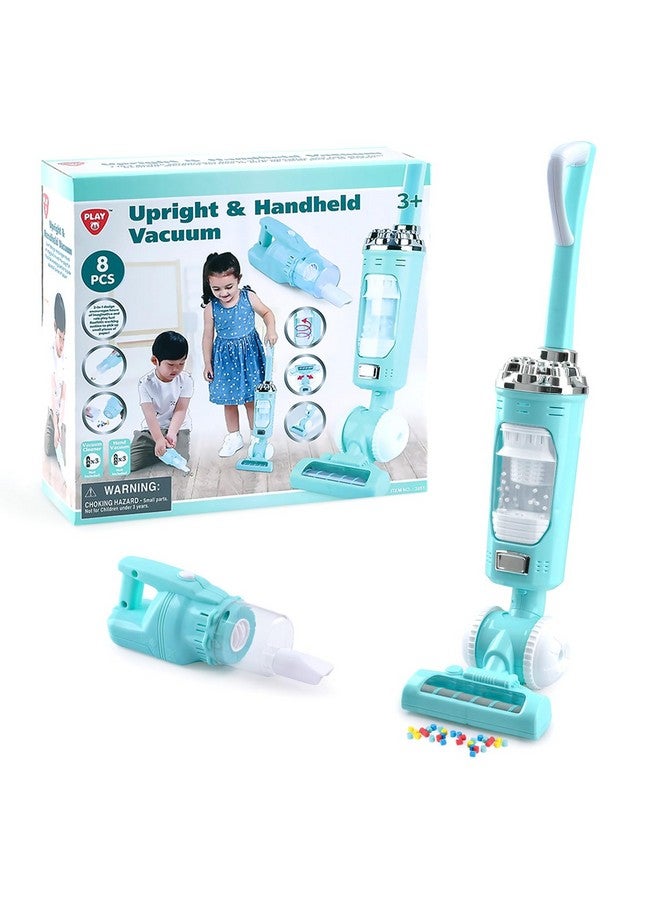 PLAY Kids Vacuum Cleaner Toy Set For Toddlers 2Pcs Toy Vacuum Sets For Toddlers 3+ Years Old With Sound Effects Baby Play Vacuum Pretend Role Play Household Housekeeping Toys For Children Boys Girls - Image 1