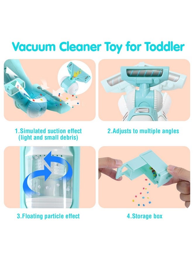 PLAY Kids Vacuum Cleaner Toy Set For Toddlers 2Pcs Toy Vacuum Sets For Toddlers 3+ Years Old With Sound Effects Baby Play Vacuum Pretend Role Play Household Housekeeping Toys For Children Boys Girls - Image 4