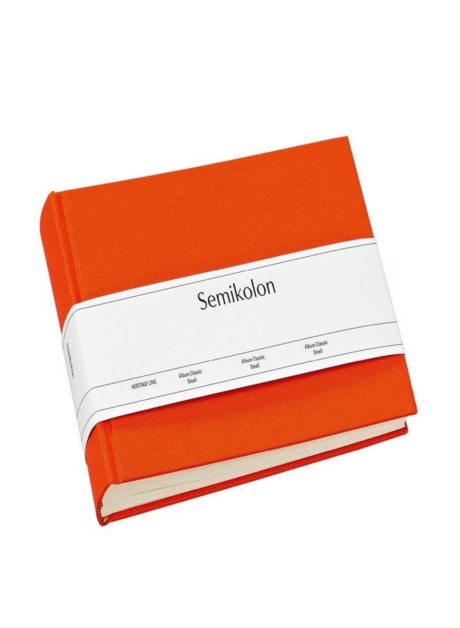 Semikolon - Classic Small Photo Album, 80 Cream Pages, Orange - Image 1