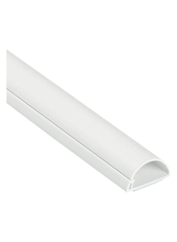 ABBASALI ABBASALI White Cable Raceway On-Wall Cord Cover | 1 Meter Medium Paintable Channel to Hide and Conceal Cords, Cables, or Wires | Cable Management | 30mm (W) x 15mm (H)  - Image 1
