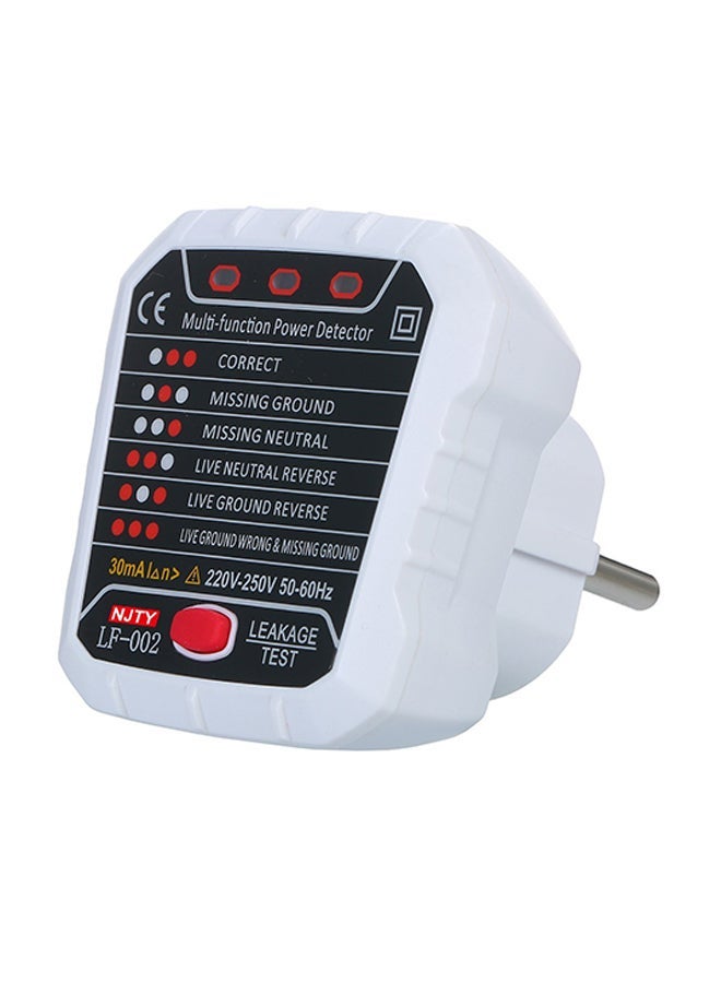 NIBEMINENT RCD Electric Socket Tester White/Black 14cm  - Image 1