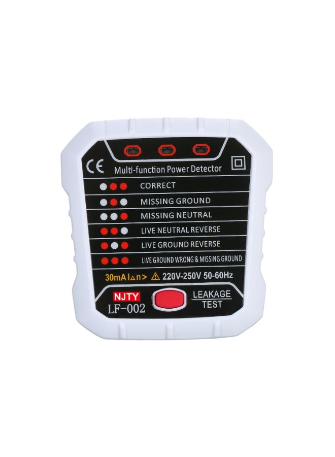 NIBEMINENT RCD Electric Socket Tester White/Black 14cm  - Image 2