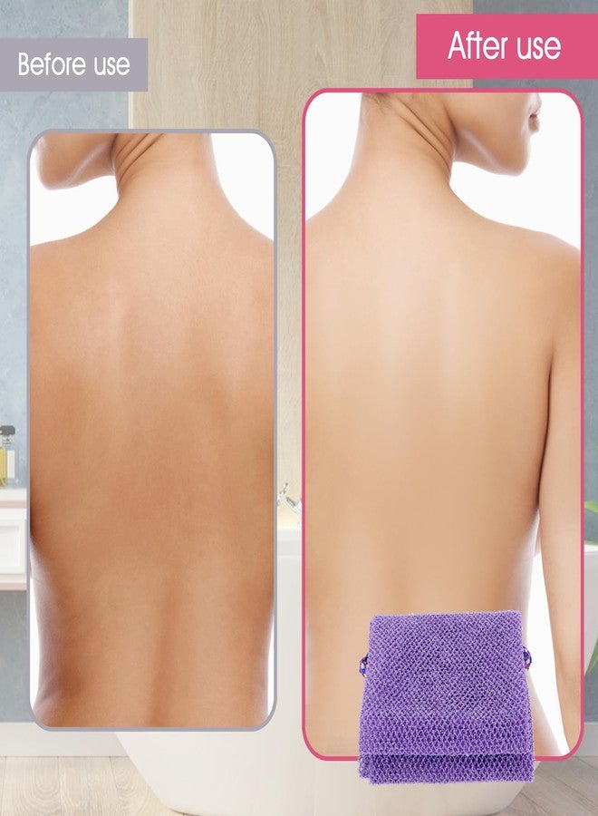 براساكو مجموعة براساكو من قطعتين من إسفنجة التقشير الأفريقية، إسفنجة تقشير الظهر الأفريقية للاستحمام، إسفنجات استحمام شبكية طويلة أفريقية، ليفة تقشير للنساء والرجال، مستلزمات غسل الجسم - Image 3