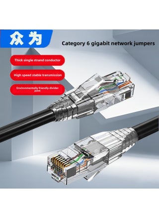 Household Network Cable Six Types Of Unshielded Network Cable Six Types Of Gigabit Finished Network Cable RJ45 Crystal Head Computer Network Cable-Color:Internet Access Non-stop Upgraded Model 6 Types Of Network Cables - Black-Line Length:5m - pzsku/Z406D54BF00ED14DFFD0CZ/45/1746213303/6e6ac6e4-e567-4027-a431-37d1e9400f15