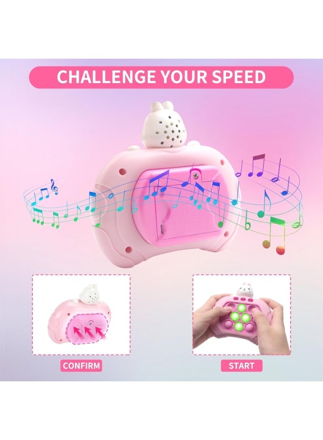 سبيد ألعاب البوب تململ للأطفال ، لعبة فقاعة سريعة الدفع المحمولة ، لعبة ألغاز فقاعة بوب ، 4 أوضاع ، آلة لعبة الألغاز المحمولة الأكثر تحديا للأطفال هدية عيد ميلاد فتاة فتاة (أرنب) - Image 5